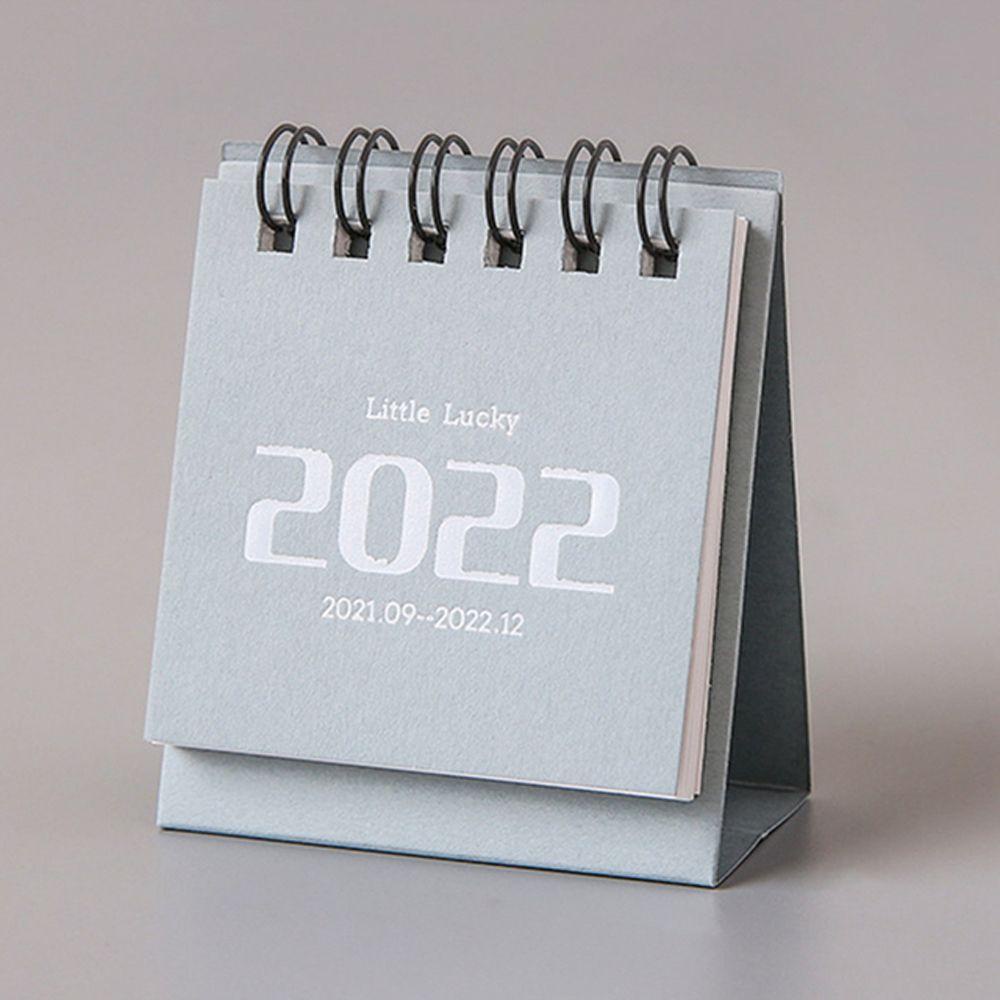 Lanfy 2021-2022 Kalender Perlengkapan Kantor Non-printed Daily Jadwal Berdiri Sendiri Dekorasi Desktop Agenda Organizer Coil Calendar