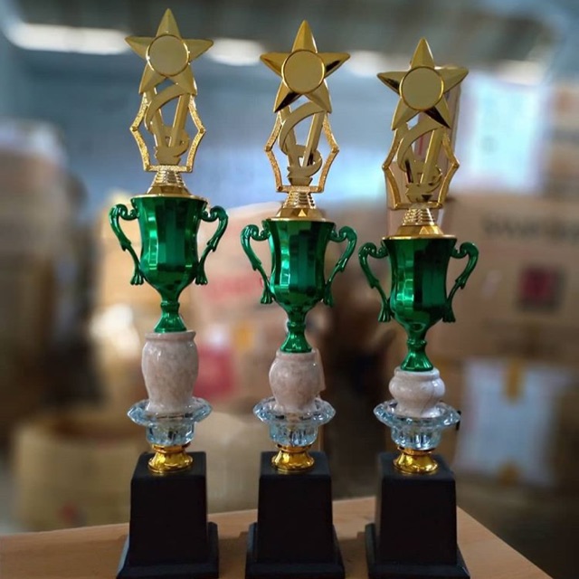 PIALA SEKOLAH, piala 1 set~ KOMBINASI MARMER, KACA DAN PLASTIK ( 70 cm )