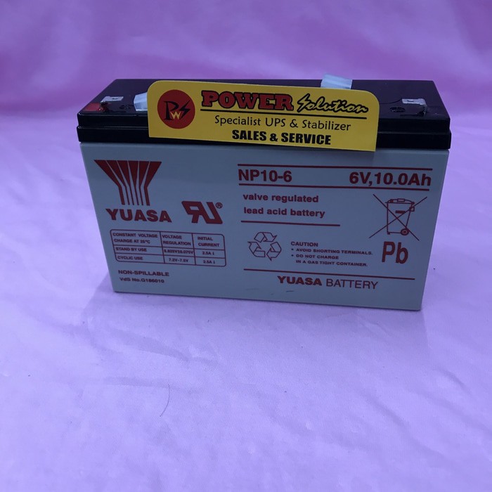 Battery Yuasa NP10-6  6v 10Ah Aki baterai Kering Yuasa 6v 10Ah NP10-6