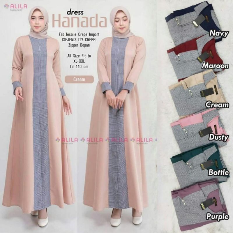 Hanada dress pakaian wanita fashion muslim remaja