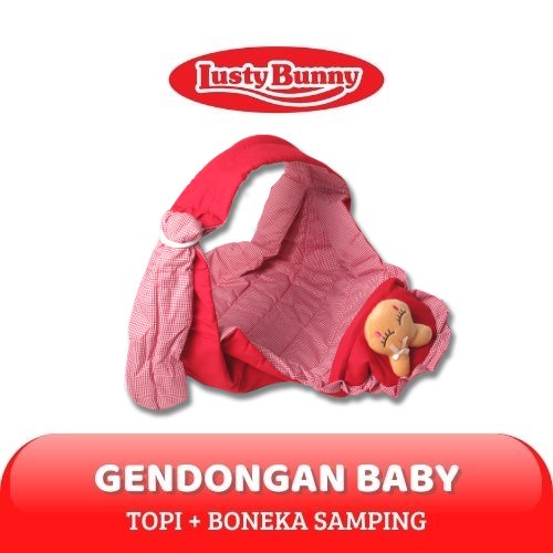 Lusty Bunny Gendongan Bayi Samping Topi Baby Sling Square