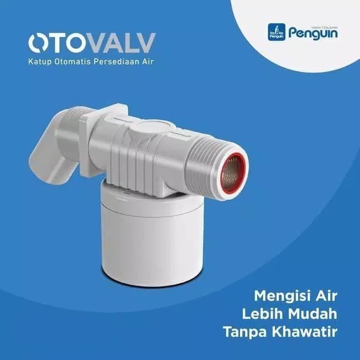 Karan air Toren Otomatis Valve Penguin 1 inch -Pelampung Otomatis Auto Hidroponic Otovalve OVH 100 Horizontal 1inch