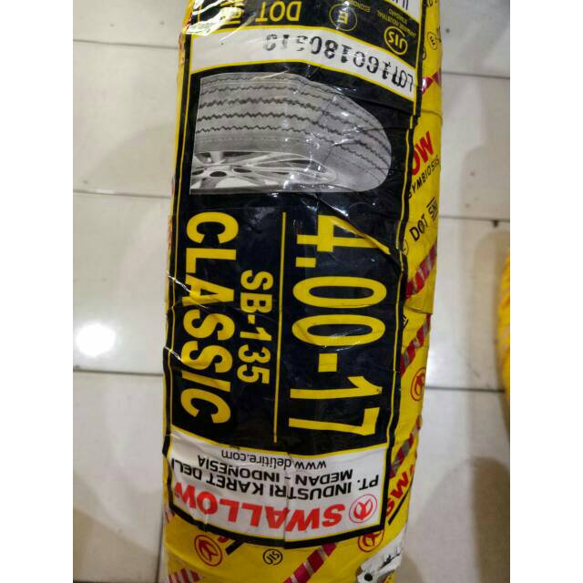 Ban Swallow 400-17 Sb 135 Classic Tanpa Ban Dalam