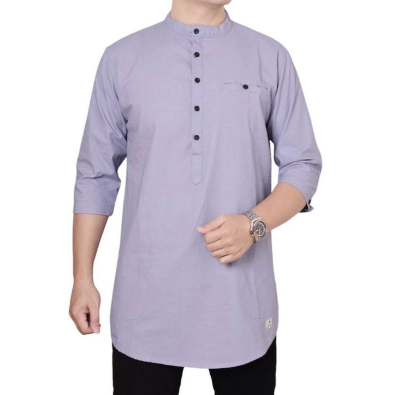 BAJU KEMEJA KURTA PRIA LENGAN 3/4 SOFT KATUN WARNA TERBARU ORIGINAL SAJUAK