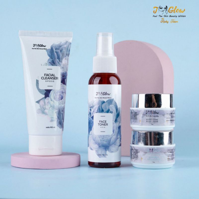 JGLOW SKINCARE PAKET FLEK WHITENING CREAM WAJAH UNTUK  FLEK-1