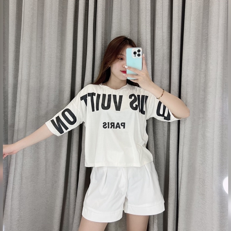 Crop top oversize Elpi | Oversize crop top korea