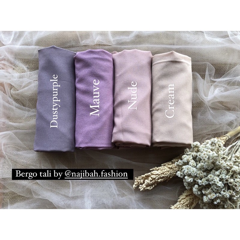 basic bergo maryam / bergo tali / murah bagus