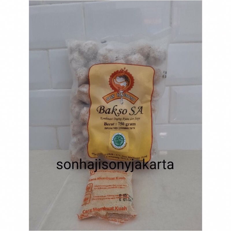 

Bakso son haji sony kombinasi sapi ayam 750 gr + bumbu bakso hajisony