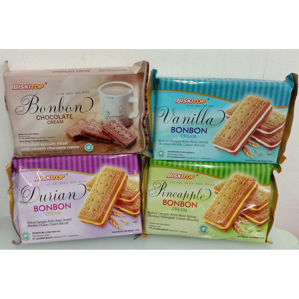 

BISKITOP - BON BON SUPER CREAM 210g - BISCUIT MURAH ENAK