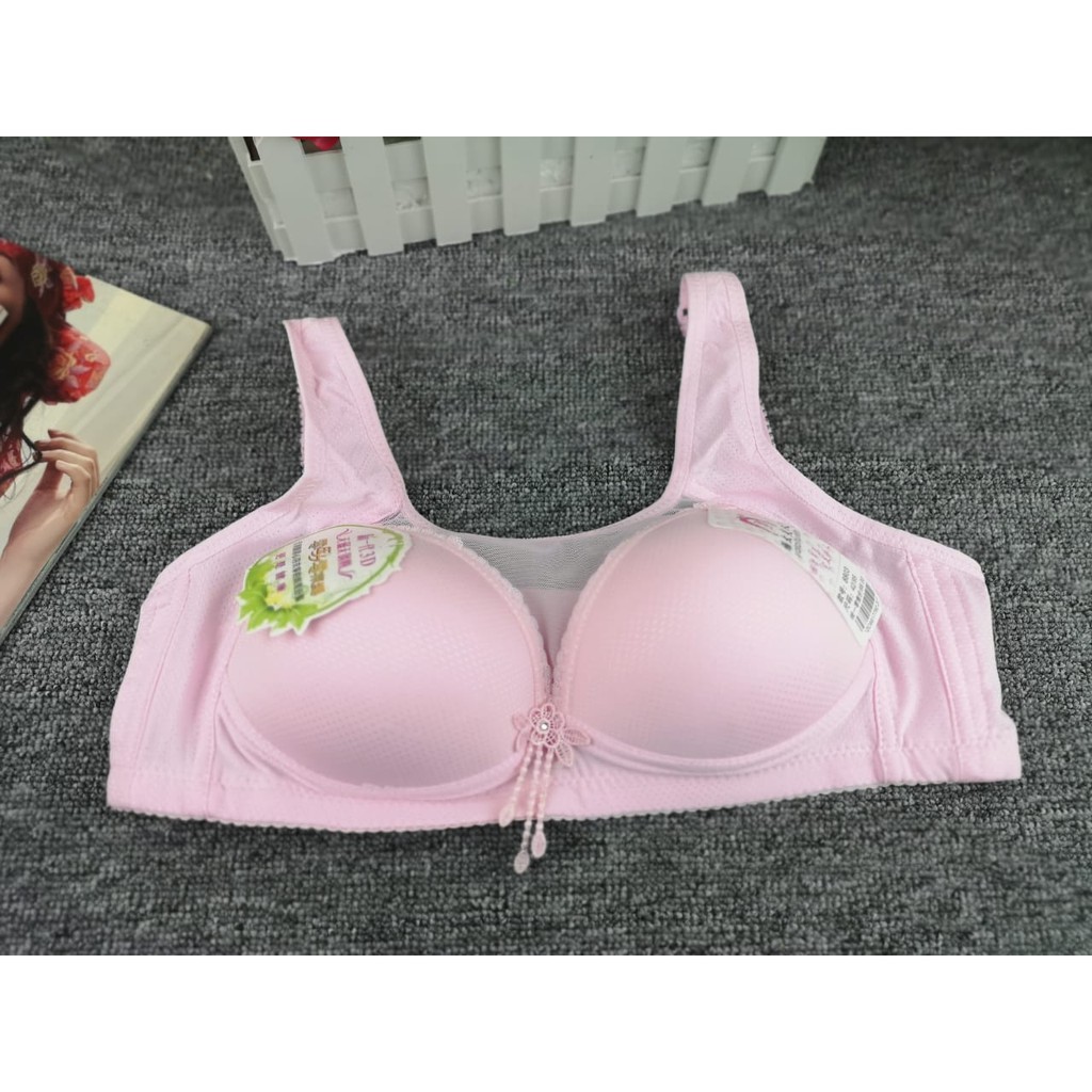 Bra / Bh wanita 8803 import tanpa kawat busa tipis kain lembut ( promo beli 4 free masker )