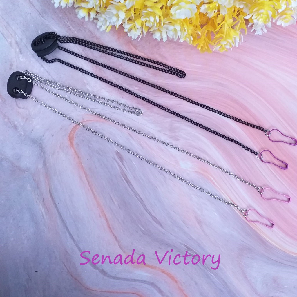 Senada Victory Tali Konektor 2 IN 1  Tali masker Hijab Stopper Polos STK01