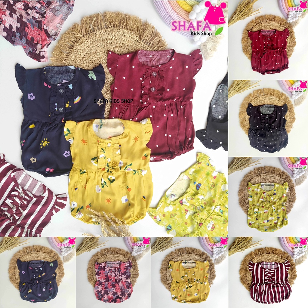 BODYSUIT BAYI PEREMPUAN / JUMPSUIT BAYI PEREMPUAN USIA 0-18 BULAN / JUMPER BAYI PEREMPUAN / FASHION BAYI / PAKAIAN BAYI / BAJU BAYI PEREMPUAN / SHAFA KIDS