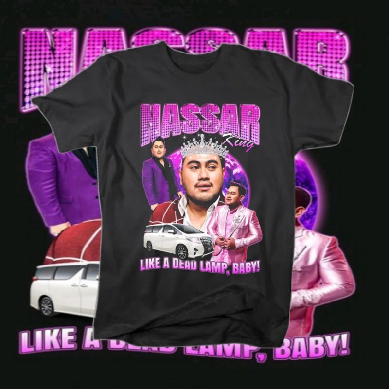 Kaos Baju KING Nassar Oppa Tee Rap - Tshirt distro DANGDUT Pria Wanita OVERSIZE HITAM Vintage Nasar