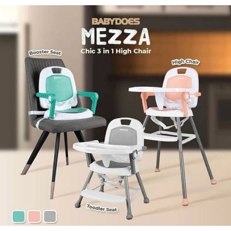 Babydoes MEZZA 3in1 high chair booster seat CH614
