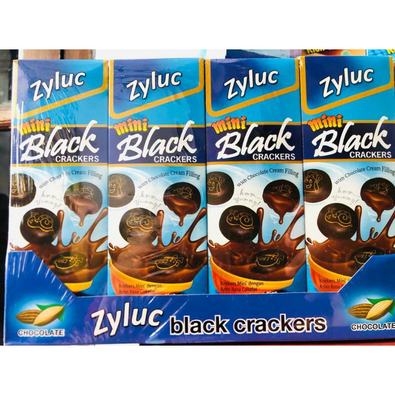 Zyluc Mini Black Crackers Biskuit Anak Cemilan Murah 50gr