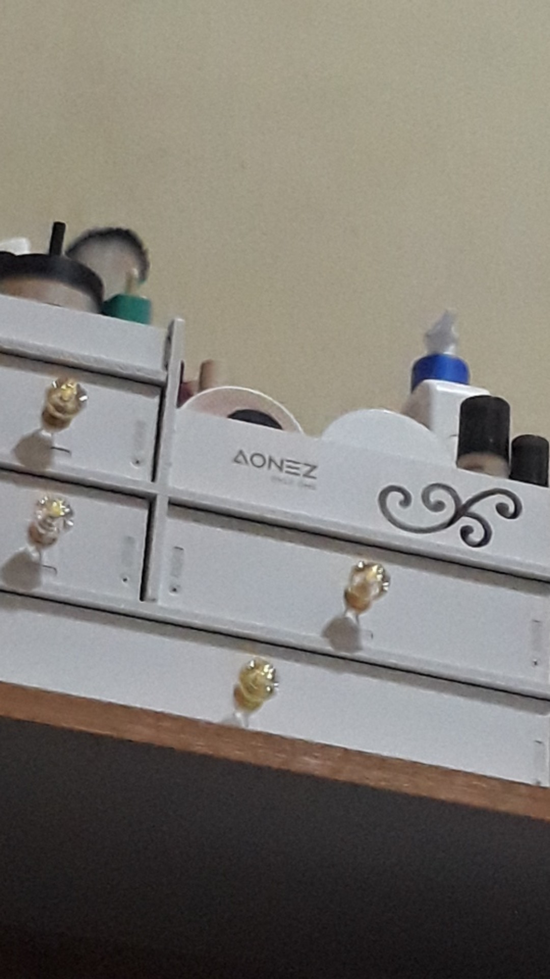 Exsellen Kotak Penyimpanan Tiga Lapis Rak Kosmetik 30*16*25cm