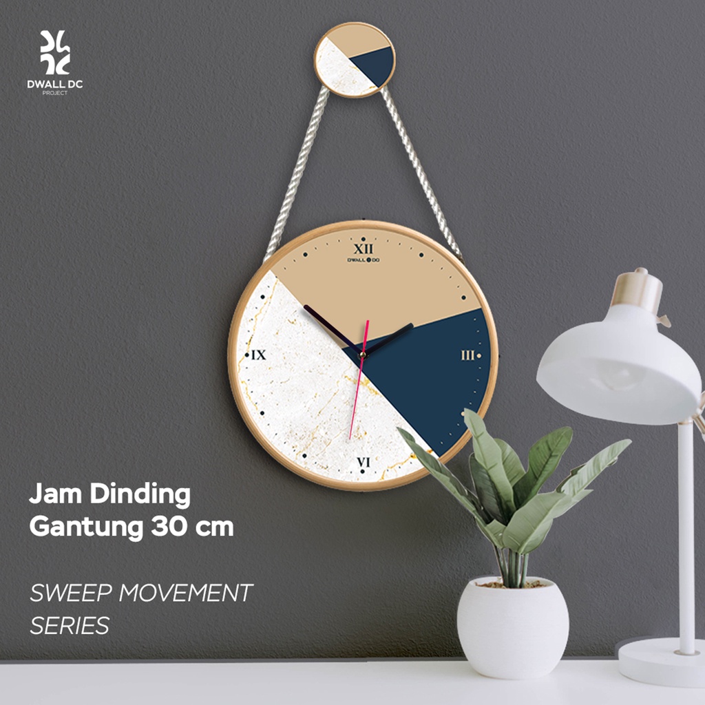 JAM DINDING GANTUNG - JAM DINDING KAYU AESTHETIC  [SWEEP MOVEMENT SERIES] - WHITE CERAMIC GTG - Jam Dinding Minimalis -  | AESTHETIC ART MINIMALIS | HIASAN DEKORASI |- by Selembarkayoe