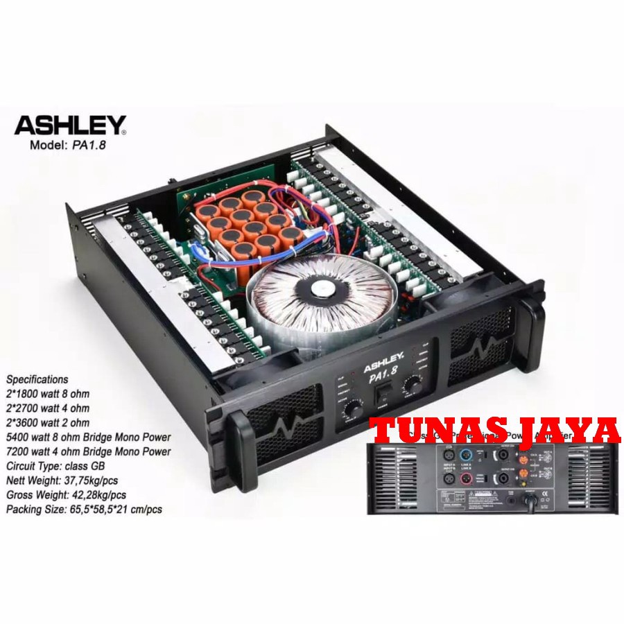 Power ASHLEY PA 1.8 Professional ORIGINAL Amplifier PA 1.8
