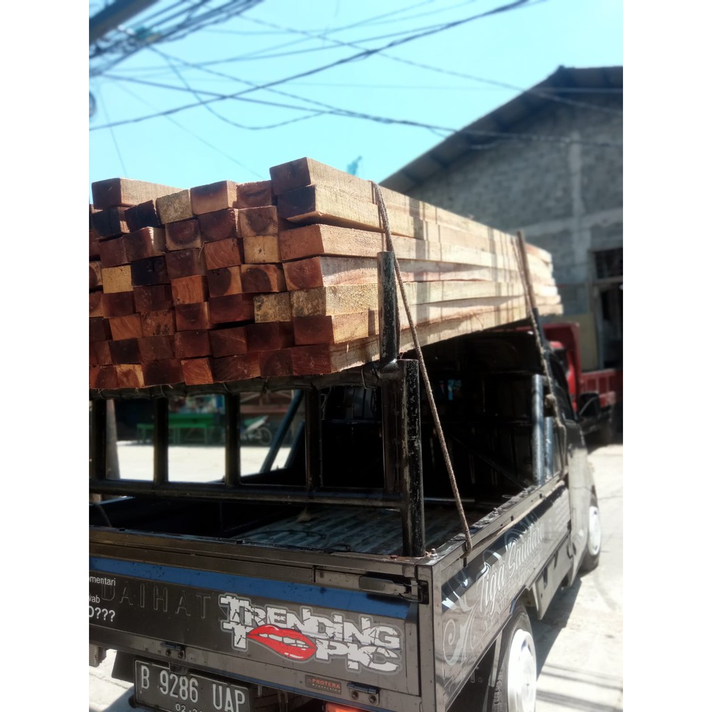 KAYU BALOK LOKAL UK. 8 X 12 X 400 CM (MINIMA ORDER 26 BTG = 1KUBIK)
