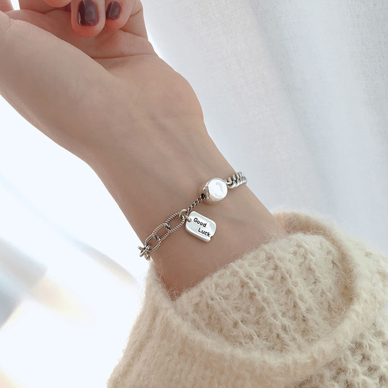 [Ready Stock]Luck Bracelet Female Korean Style Silver Personality