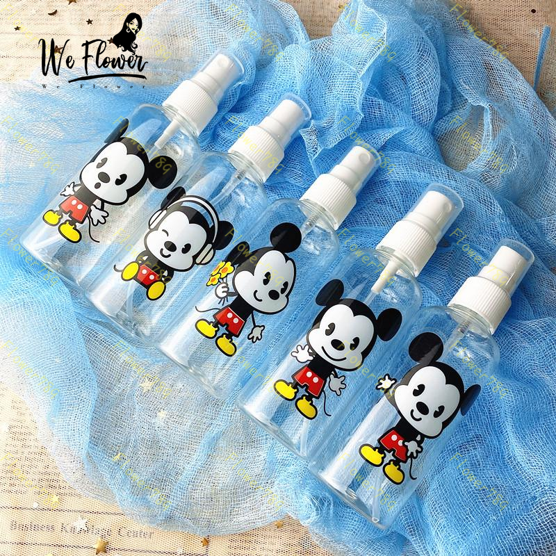 (We) 100ml Botol Spray Kosong Isi Ulang Desain Kartun Mickey/Minnie Mouse