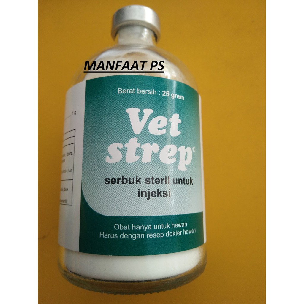 obat hewan vet strep 25 gram produksi medion