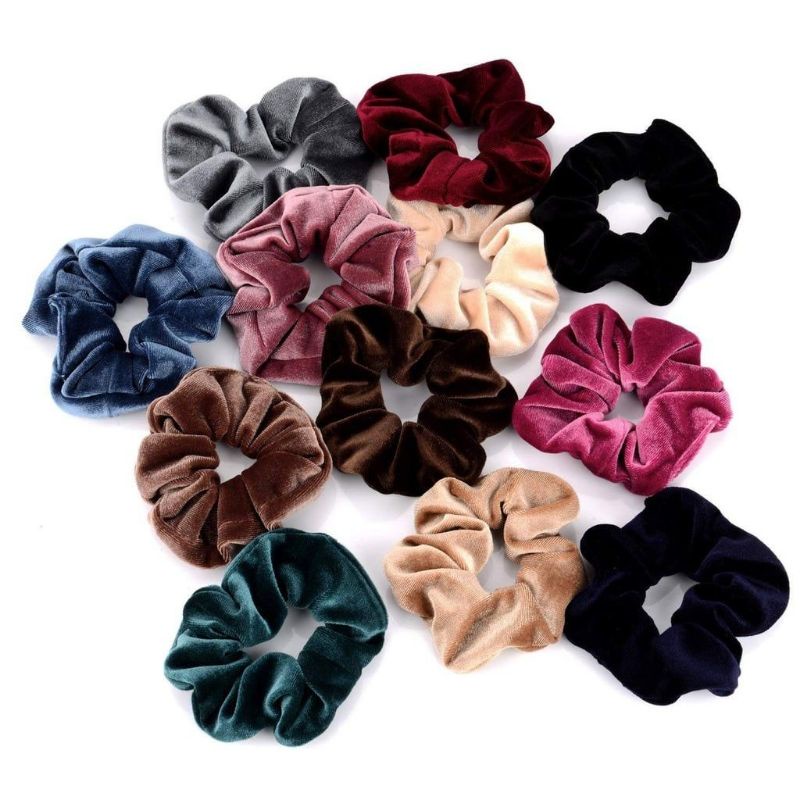 Ikat Rambut Scrunchie Bludru