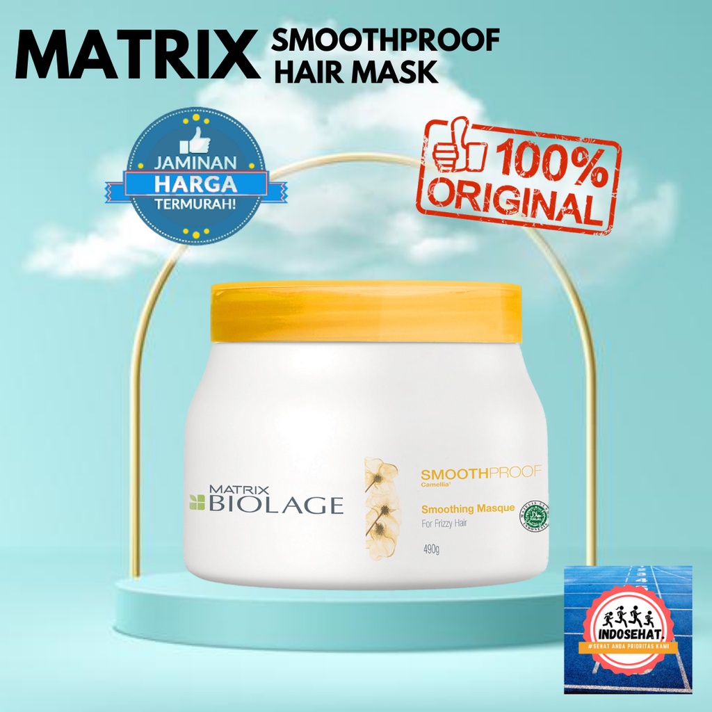 MATRIX Biolage Smoothproof Hair Mask - Masker Nutrisi Perawatan Pelembut Rambut Kering Kusut Mengembang 500 ml