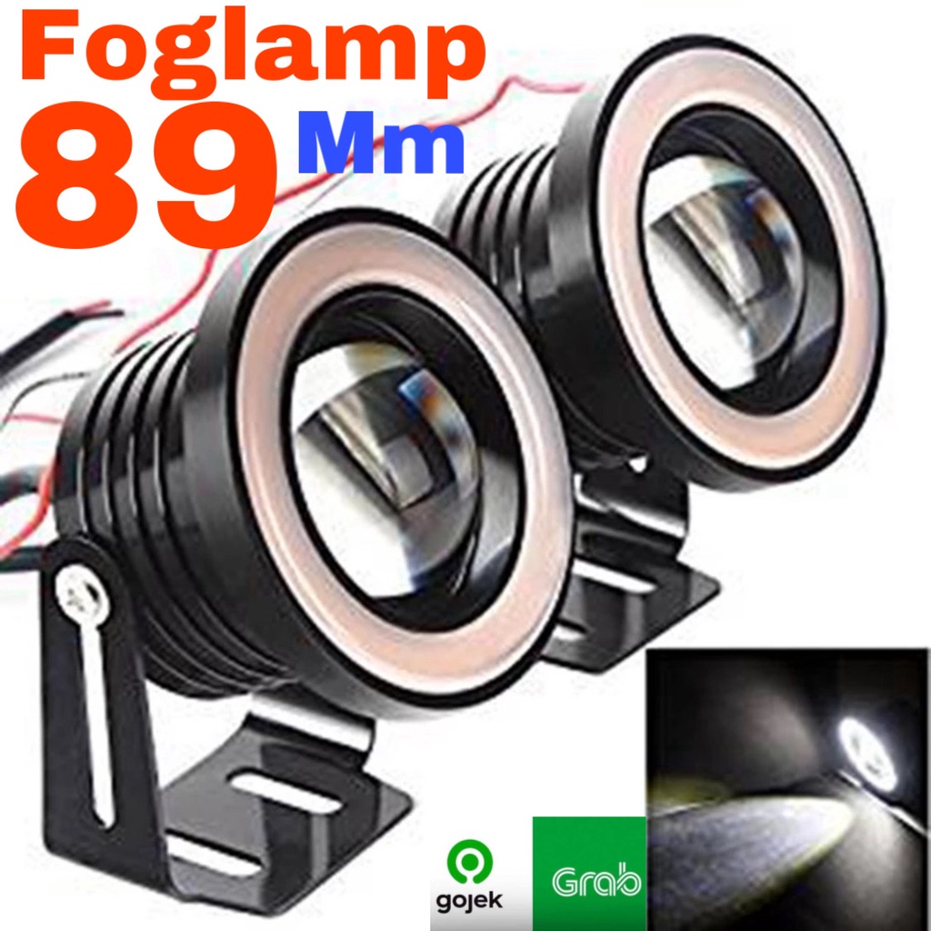 FOGLAMP BEMPER 89MM ANGEL EYE COB ICC