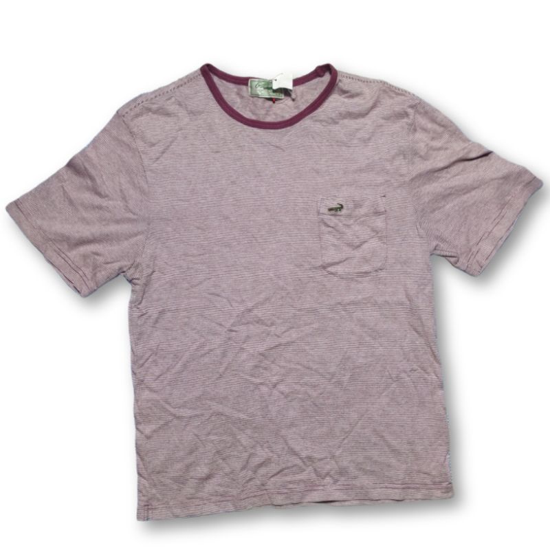 Kaos Tshirt Crocodile Second Original ( Maroon list Putih )