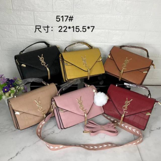 Tas import ysl croco, tas selempang, tas cantik murah, tas murah makassar