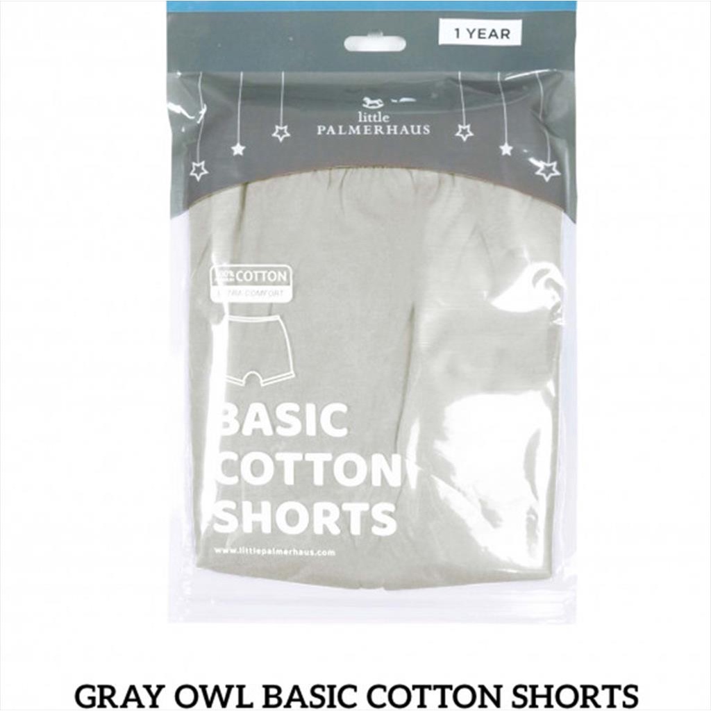 Little Palmerhaus Basic Cotton Shorts Celana Anak - Gray Owl