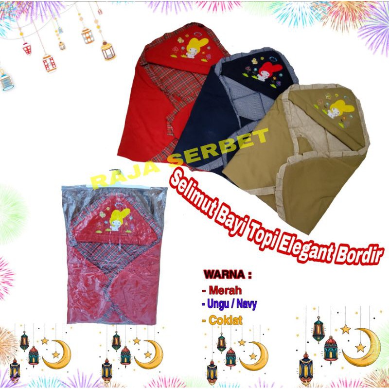 Selimut bayi Topi Elegant Bordir