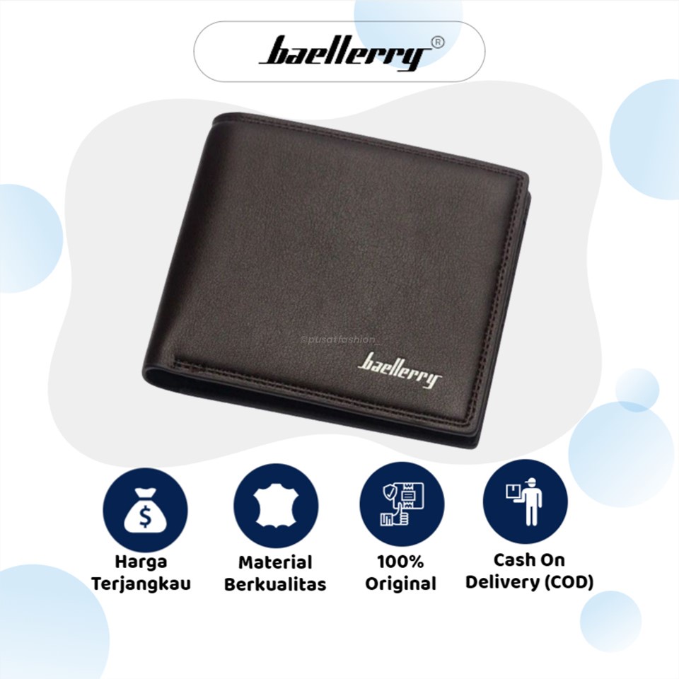 Original Dompet Lipat Kulit Pria Baellerry D9162 Ballery Balery  Pria