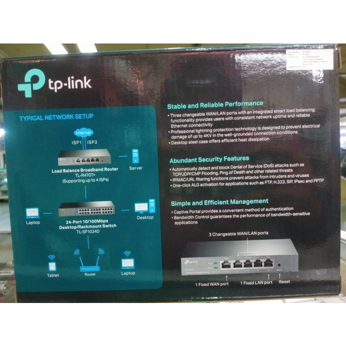 TP-LINK Load Balance Broadband Router TL-R470T+