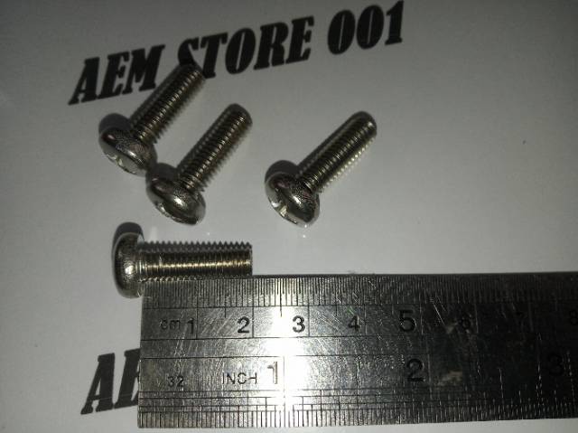 Baut JP M6 X 20 (2cm) stainless 304 pan screw