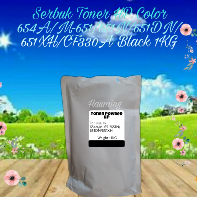 Serbuk Toner Powder Color Refill HP 654A M651 M651N M651DN M 651 651N 651DN CF330A Black 1kg