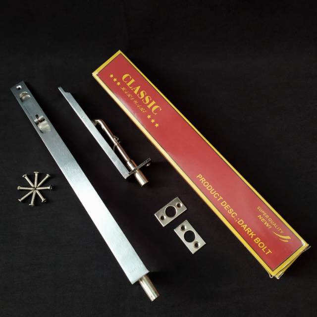 Grendel tanam grendel pintu kuputarung minimalis merek CLASSIC satin putih tahan karat bukan besi