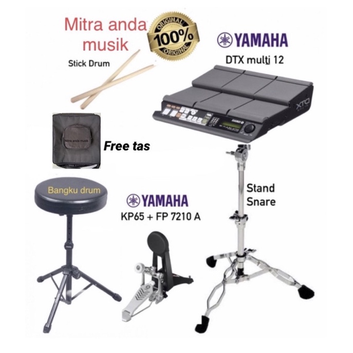 Paket drum pad yamaha dtx multi 12 drum elektrik