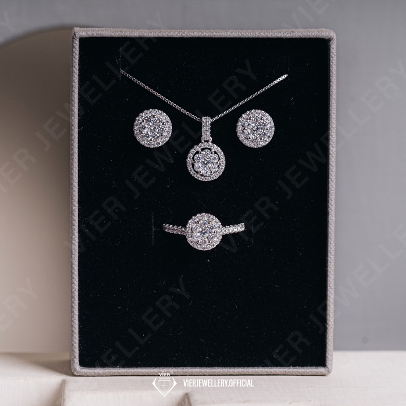 Wynn Edition set perhiasan crystal zirconia , set perhiasan replika berlian , perhiasan wanita vier 