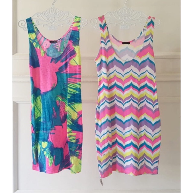 DRESS BODYCON BASIC / TANKTOP PANJANG . DRESS ZIGZAG ABSTRAK CUPID