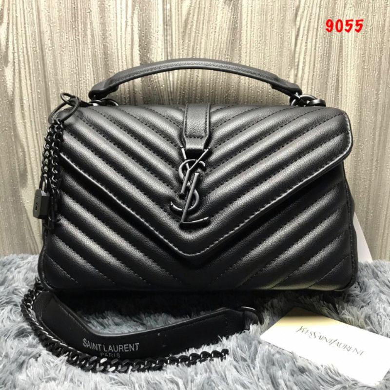 YSL Shoulder Bag Black Hardware #9055*