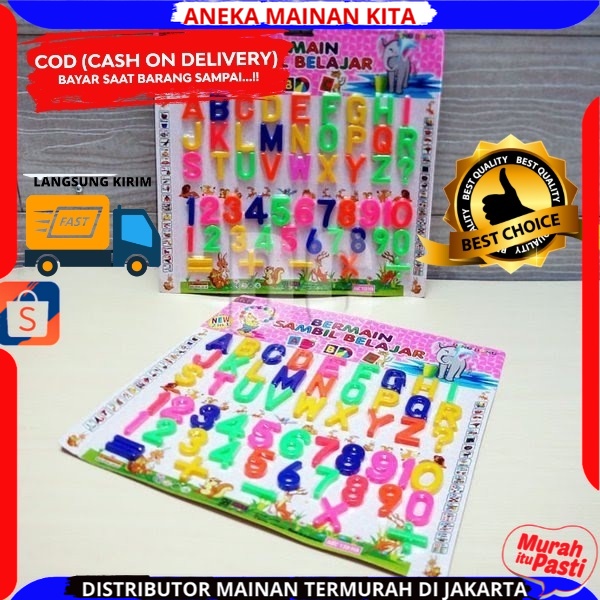 PROMO MAINAN ANAK EDUKASI ALPHABET HURUF DAN ANGKA ABC13HA - Alphabets Numbers Bermain Sambil Belajar