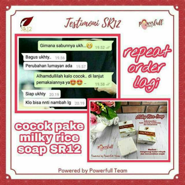 SABUN BERAS SUSU BPOM / MILKY RICE SOAP SR12 / SABUN PEMUTIH WAJAH / SABUN WAJAH KOMBINASI / saudagarsr12