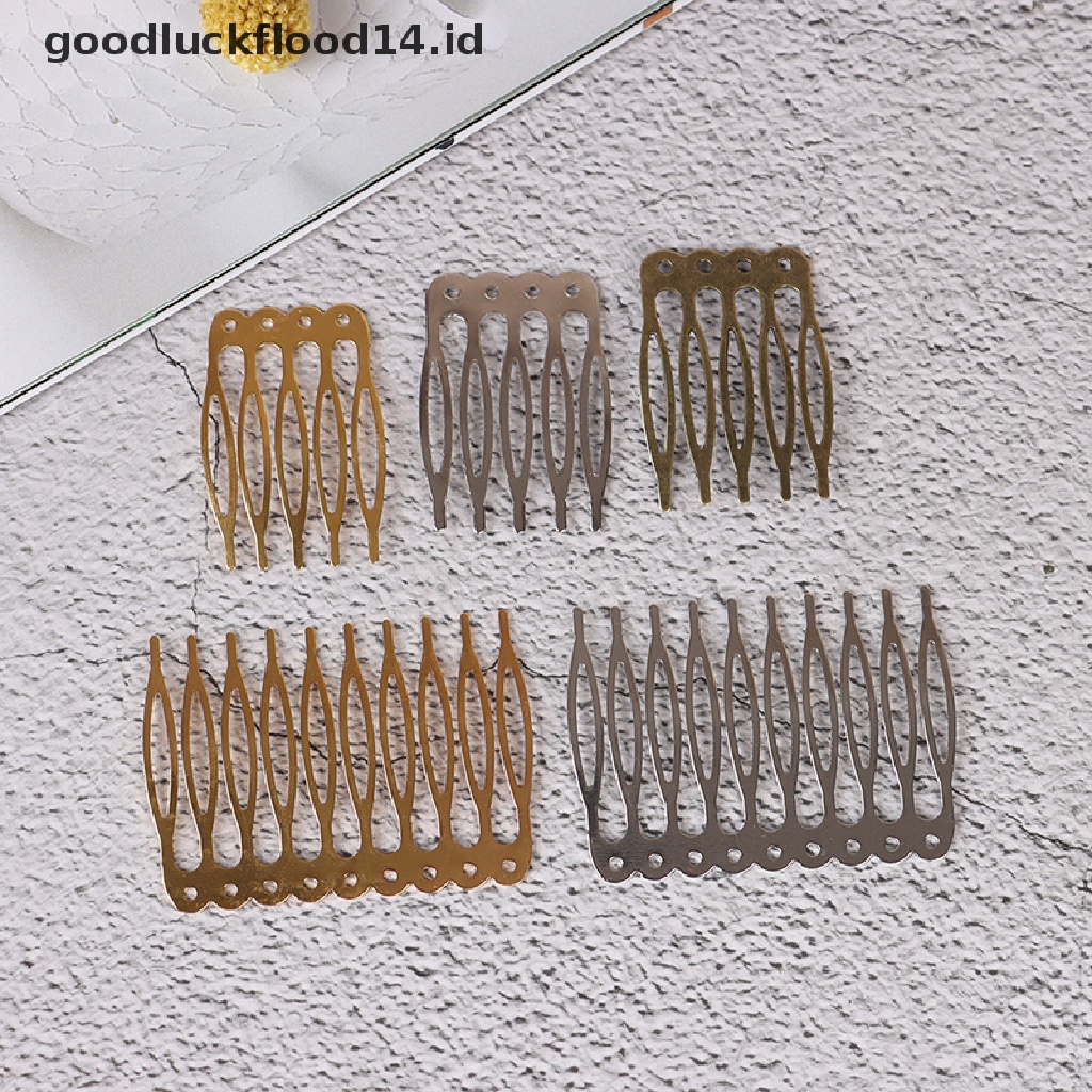 [OOID] 10Pcs 5/10 Teeth Metal Hair Comb Hair Clip Claw Shape Hairpins DIY Hair Supplies ID