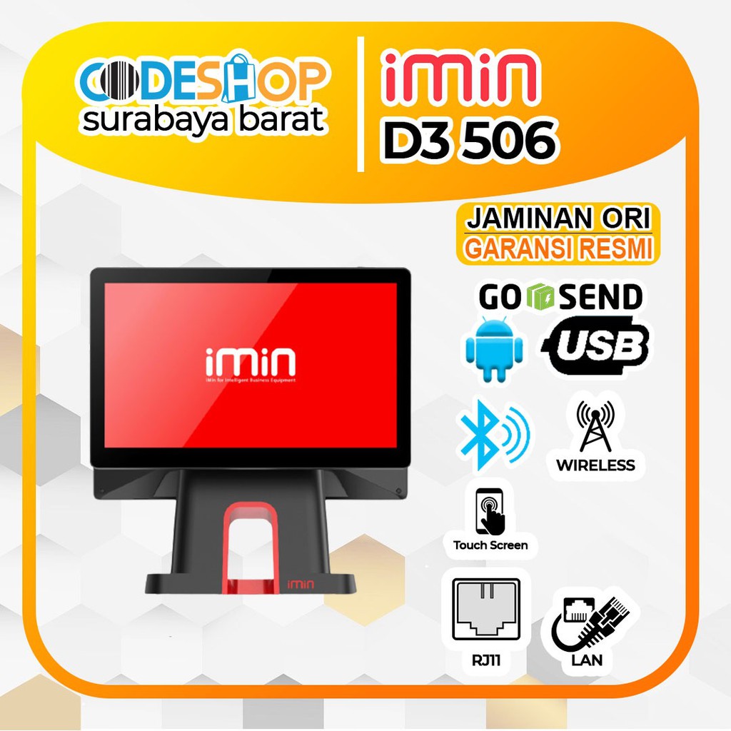 MESIN KASIR ANDROID IMIN D3 506 / D3-506 DUAL LAYAR 15,6&quot; TOUCHSCREN (2GB/16GB)