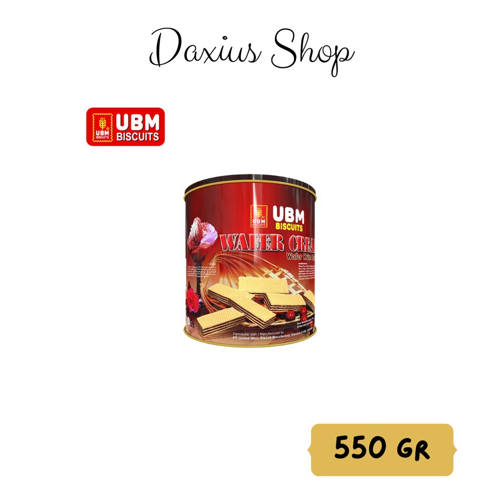 Ubm Wafer Chocolate 550 Gr Biskuit Kaleng Promo