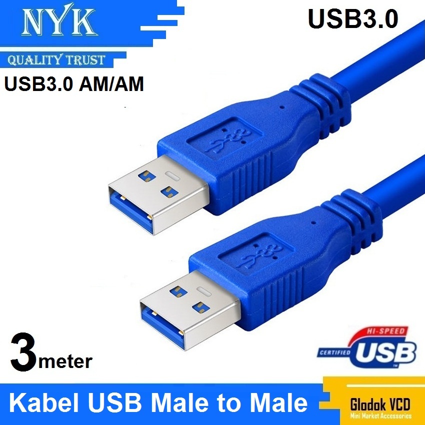 NYK Kabel USB 3.0 male to male 3M