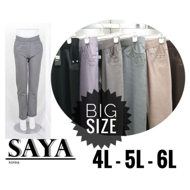 JUMBO Celana merek SAYA 151 Kaos Denim Stretch 4L-5L-6L