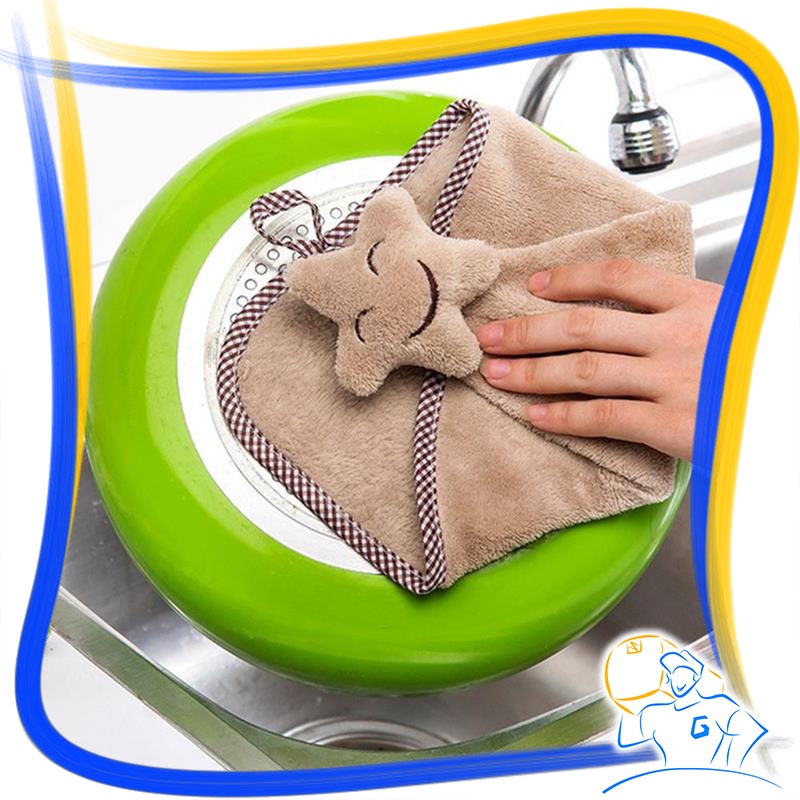 Lap Tangan Handuk Gantung Polos Bahan Serap Air Handuk Tangan Microfiber Kain Lap Tangan Dapur Hand Towel Gantung Polos